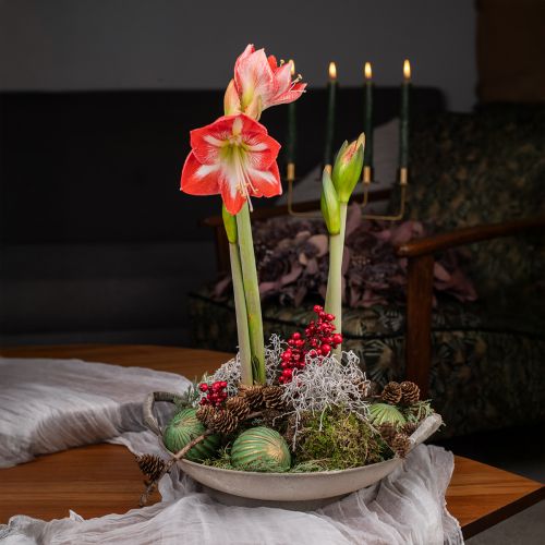 Product Christmas balls glass green gold glass balls Ø7cm 6 pcs