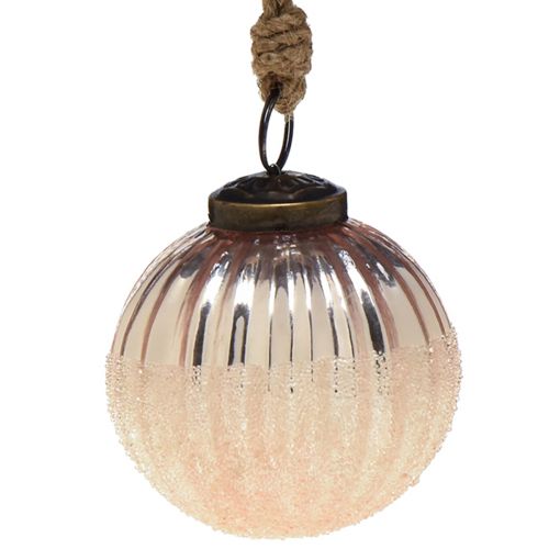 Christmas balls glass vintage pink glass balls Ø7cm 6pcs