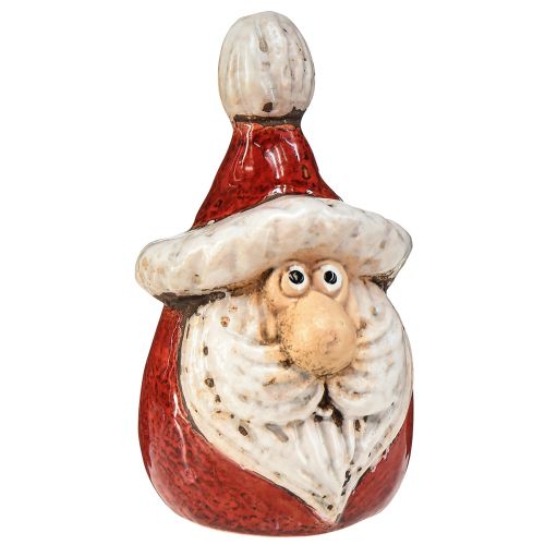 Floristik24 Cute ceramic Santa Claus figure, red and white, 10 cm – perfect Christmas decoration – 4 pieces