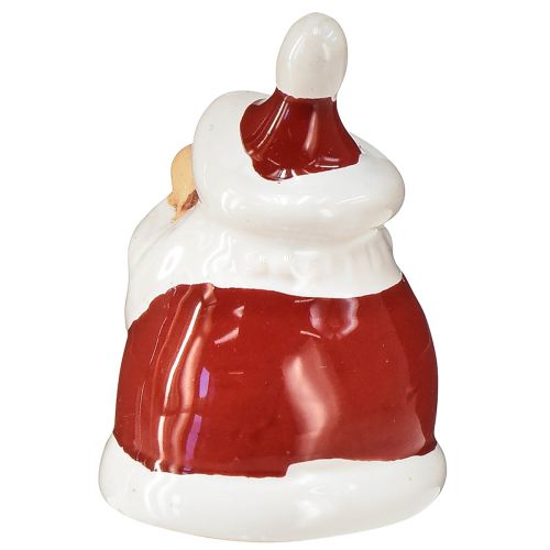 Product Ceramic Santa Claus figure, red and white, 6.4 cm – Festive Christmas decoration – 6 pieces