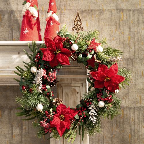 Floristik24 Poinsettia Bouquet Red Velvet 35cm