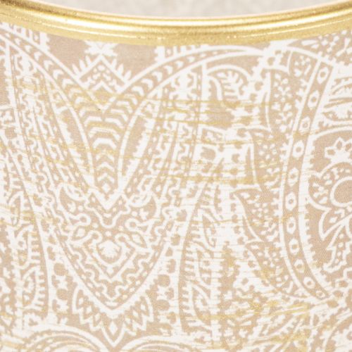 Lantern Glass Tea Light Holder Paisley Pattern Ø8cm H9cm 2pcs | Floristik24.ie