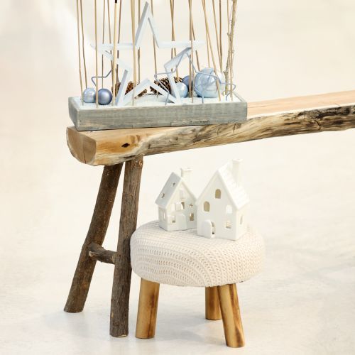 Product Lantern house ceramic table decoration Advent white H18cm