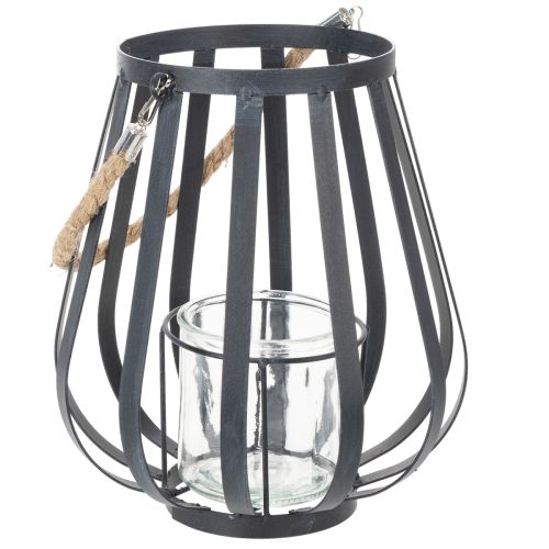 Product Metal lantern with glass, anthracite, Ø23cm, H27cm