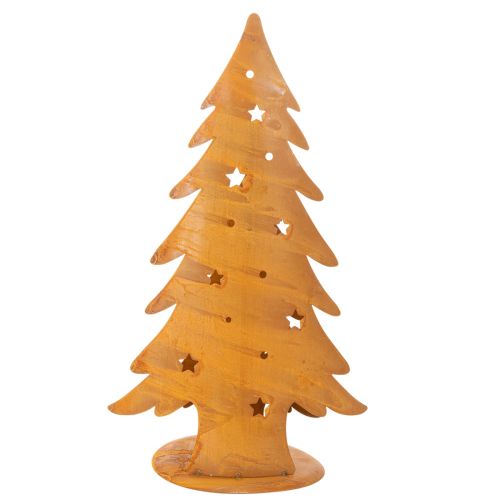 Christmas tree lantern, metal decoration in a rustic finish, Christmas H46cm W25.5cm | Floristik24.ie