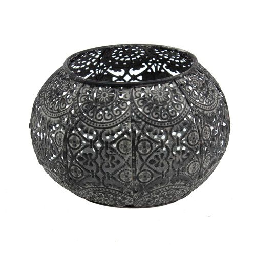 Floristik24 Lantern gray oriental Ø10.5cm H7.5cm