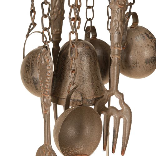 Product Wind chime teapot for hanging dark brown 70cm