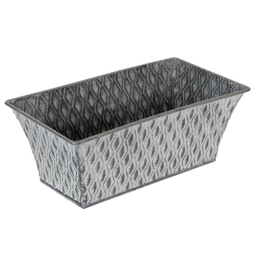 Zinc bowl with diamond pattern 22cm×12cm buy online | Floristik24.ie