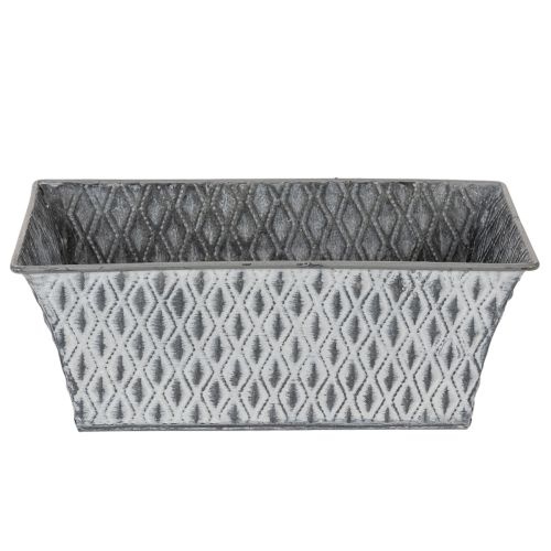 Zinc bowl with diamond pattern