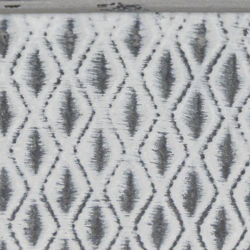 Zinc bowl with diamond pattern
