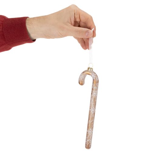 Candy cane glass ornament, nostalgic Christmas tree decoration, 22cm | Floristik24.ie