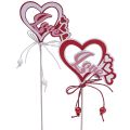 Floristik24 Flower plug deco plug &quot;Love&quot; Valentine&#39;s Day 25.5cm 16pcs