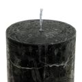 Floristik24 Black candles colored pillar candles 50x100mm 4pcs