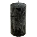 Floristik24 Black Candles Solid Colored Pillar Candles 60x100mm 4 Pcs