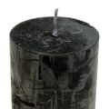 Black Candles Solid Colored Pillar Candles 60x100mm 4 Pcs | Floristik24.ie