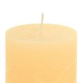 Floristik24 Candles apricot light colored pillar candles 60×100mm 4pcs