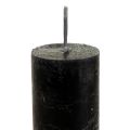 Taper Candles Solid Colored Black Candles 34×240mm 4 pcs | Floristik24.ie