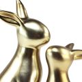 Floristik24 Easter bunnies ceramic gold bunny mom 20/13cm set of 2