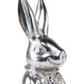 Floristik24 Decorative Easter Bunny Silver Ceramic Decorative Bunny Bust H23cm
