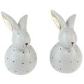 Floristik24 Easter bunny decorative figures rabbits with dot pattern 17cm 2pcs