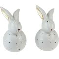 Floristik24 Easter bunny decorative figures rabbits with dot pattern 17cm 2pcs