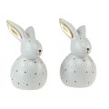 Floristik24 Easter bunny decorative figures rabbits with dot pattern 13cm 2pcs
