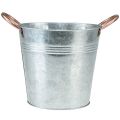 Floristik24 Flower pot with handles metal bucket planter Ø25cm H21cm