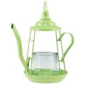 Floristik24 Tealight holder glass lantern teapot green Ø13cm H22cm