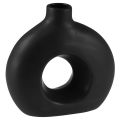 Floristik24 Vase Modern Ceramic Black Modern Oval 21×7×20cm