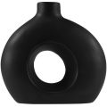 Floristik24 Vase Modern Ceramic Black Modern Oval 21×7×20cm