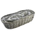 Floristik24 Plant basket woven basket oval gray 50/43/37cm set of 3