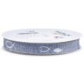 Gift ribbon fish light blue ribbon maritime 15mm 20m | Floristik24.ie