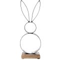 Floristik24 Easter bunny decorative metal ring with wooden base 21×55cm