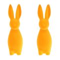 Floristik24 Easter bunnies orange flocked Easter decoration bunnies 8x10x29cm 2pcs