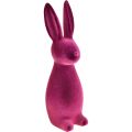 Floristik24 Bunny Flocked Easter Bunny Decoration Purple 15×15.5×47cm