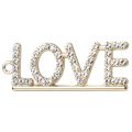 Floristik24 Valentine&#39;s Day decorative pendant Love metal silver 4cm 12pcs