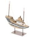 Floristik24 Ship decoration, maritime style, wooden with stand, 20cm