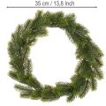 Artificial fir green wreath for door decoration, 35cm | Floristik24.ie
