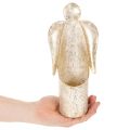 Candle holder angel figurine gold festive decoration 27cm | Floristik24.ie