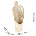 Candle holder angel figurine gold festive decoration 27cm | Floristik24.ie