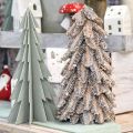 Floristik24 Fir tree made of cones, Christmas tree covered with snow, winter decorations, Advent, washed white H33cm Ø20cm
