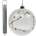Floristik24 LED Christmas ball glass light chain hearts Ø15cm
