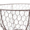 Floristik24 Wire basket for hanging hanging basket metal rust look Ø21cm