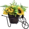 Floristik24 Sunflower artificial flower arrangement wheelbarrow 30cm