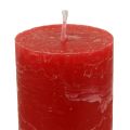 Large Red Taper Candles, Solid Color, 50x300mm, 4 Pieces | Floristik24.ie