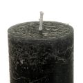 Floristik24 Large candles, solid-colored candles, anthracite, 50x300mm, 4 pieces