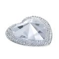 Floristik24 Acrylic heart with gemstones 3.5cm silver 20pcs