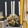 Floristik24 Candle holder gold Advent wreath metal For taper candles Ø24cm