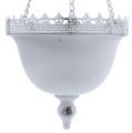 Floristik24 Hanging hanging basket white Ø23cm H21cm