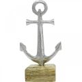 Floristik24 Metal anchor, maritime decoration, decorative anchor silver, natural colors H15cm